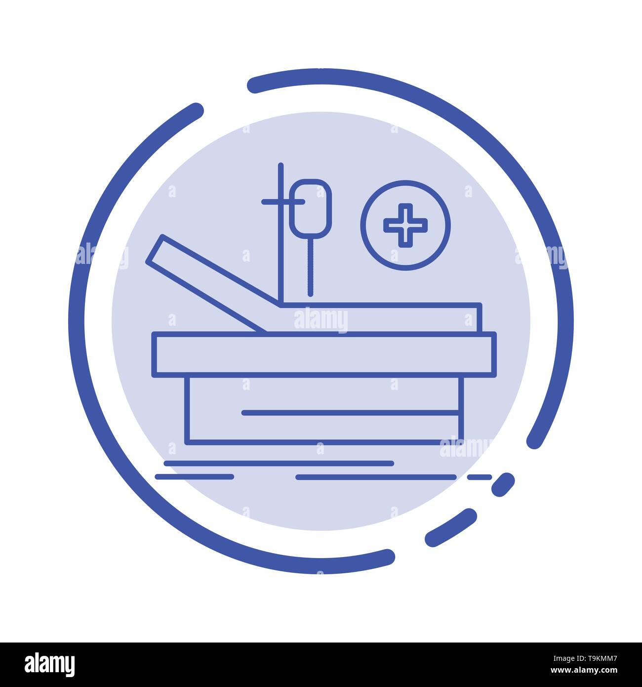 Operation Theater Medical Hospital Blue Dotted Line Line Icon Stock 