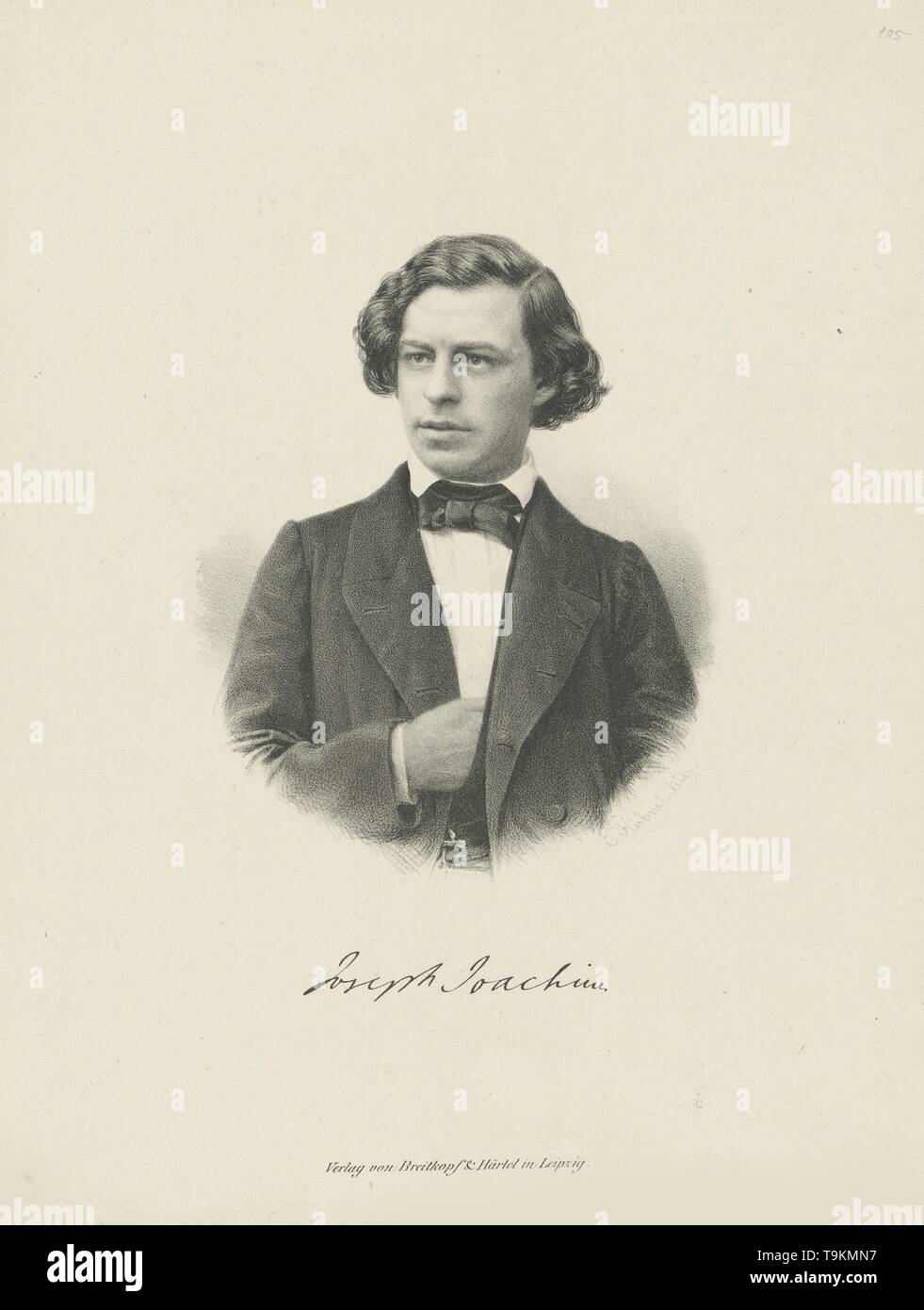 Portrait of the violinist and composer Joseph Joachim (18311907