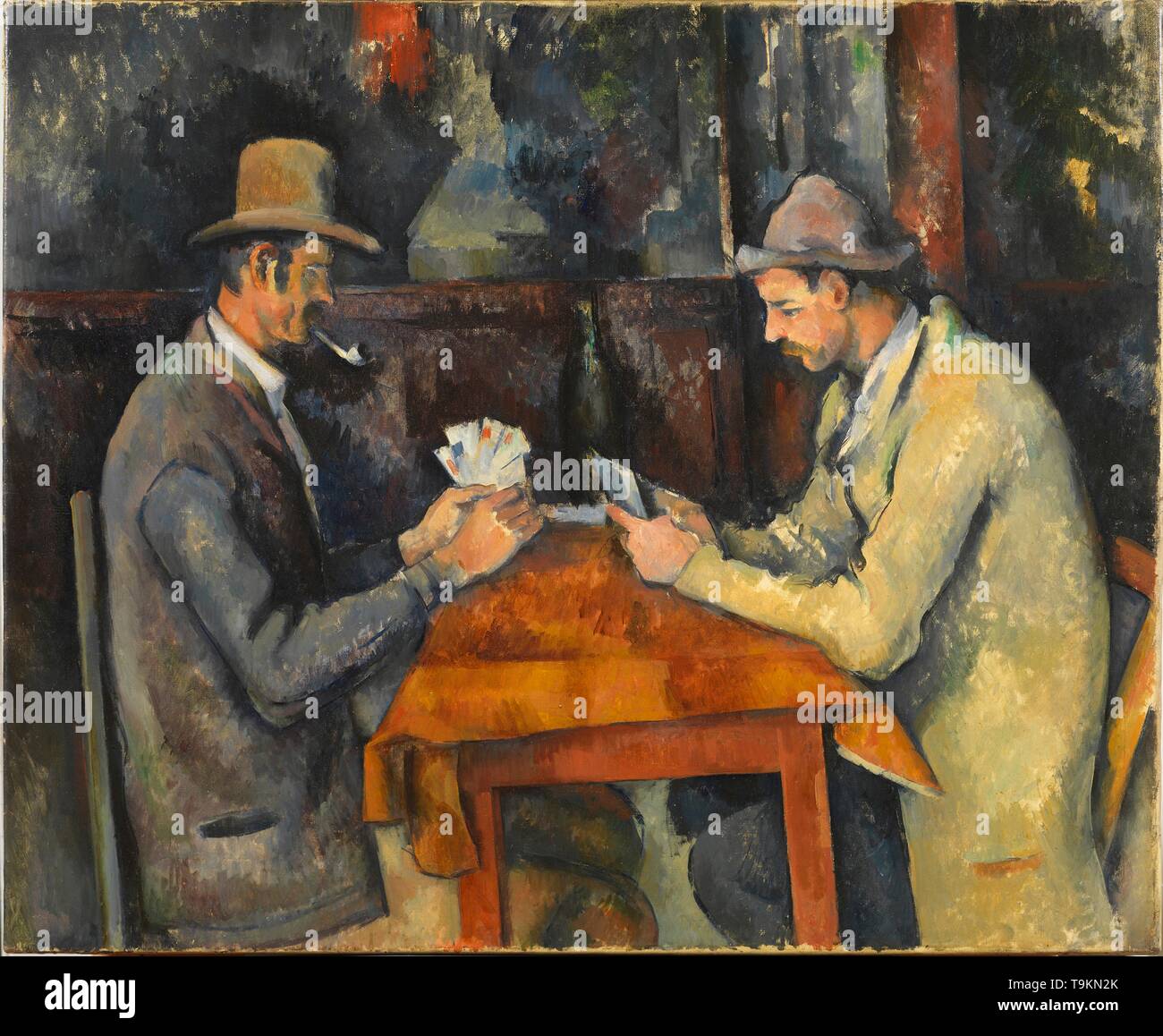 The Card Players. Museum: Courtauld Institute of Art, London. Author: PAUL CEZANNE. Stock Photo