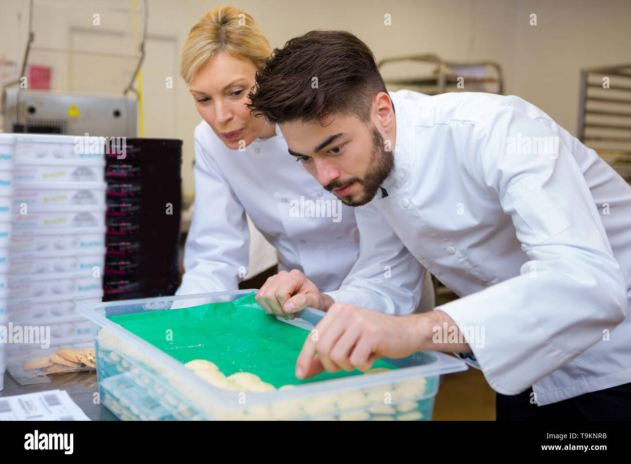 pastry maker apprentice Stock Photo Alamy