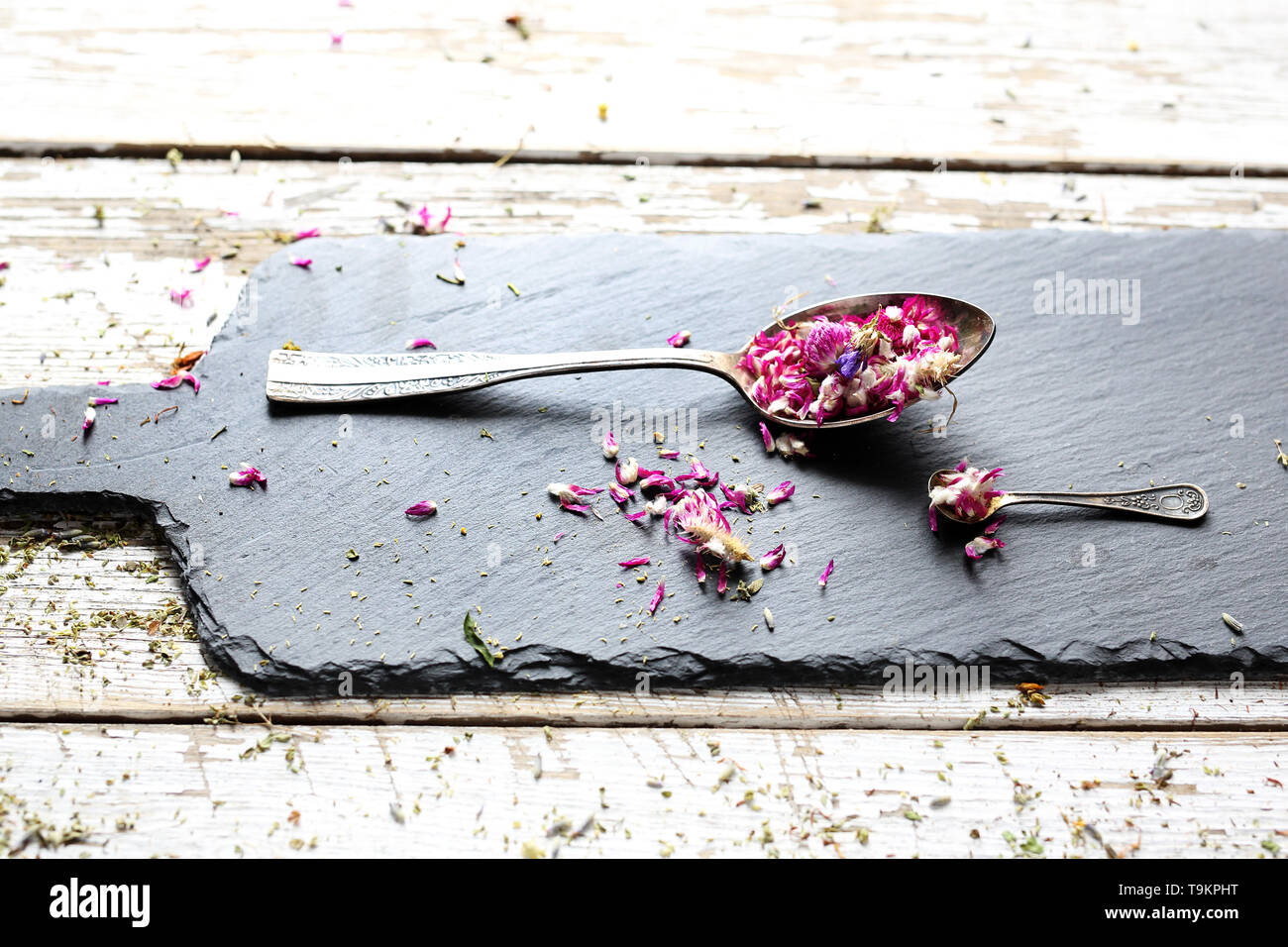 Dried flower petals. A natural, natural healing mix, health straight