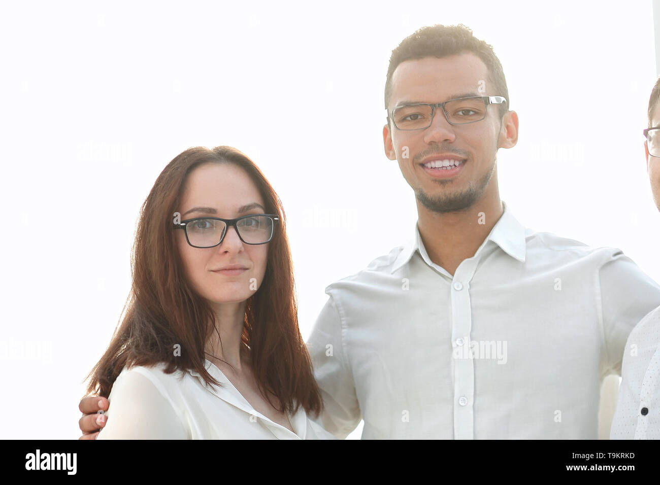 portrait of a successful young business team standing together. the ...