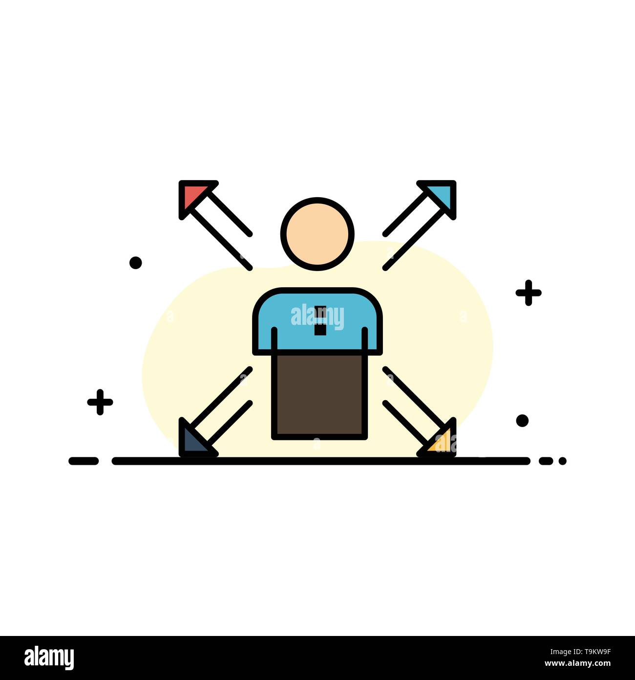 Arrows Career Direction Employee Human Person Ways Business