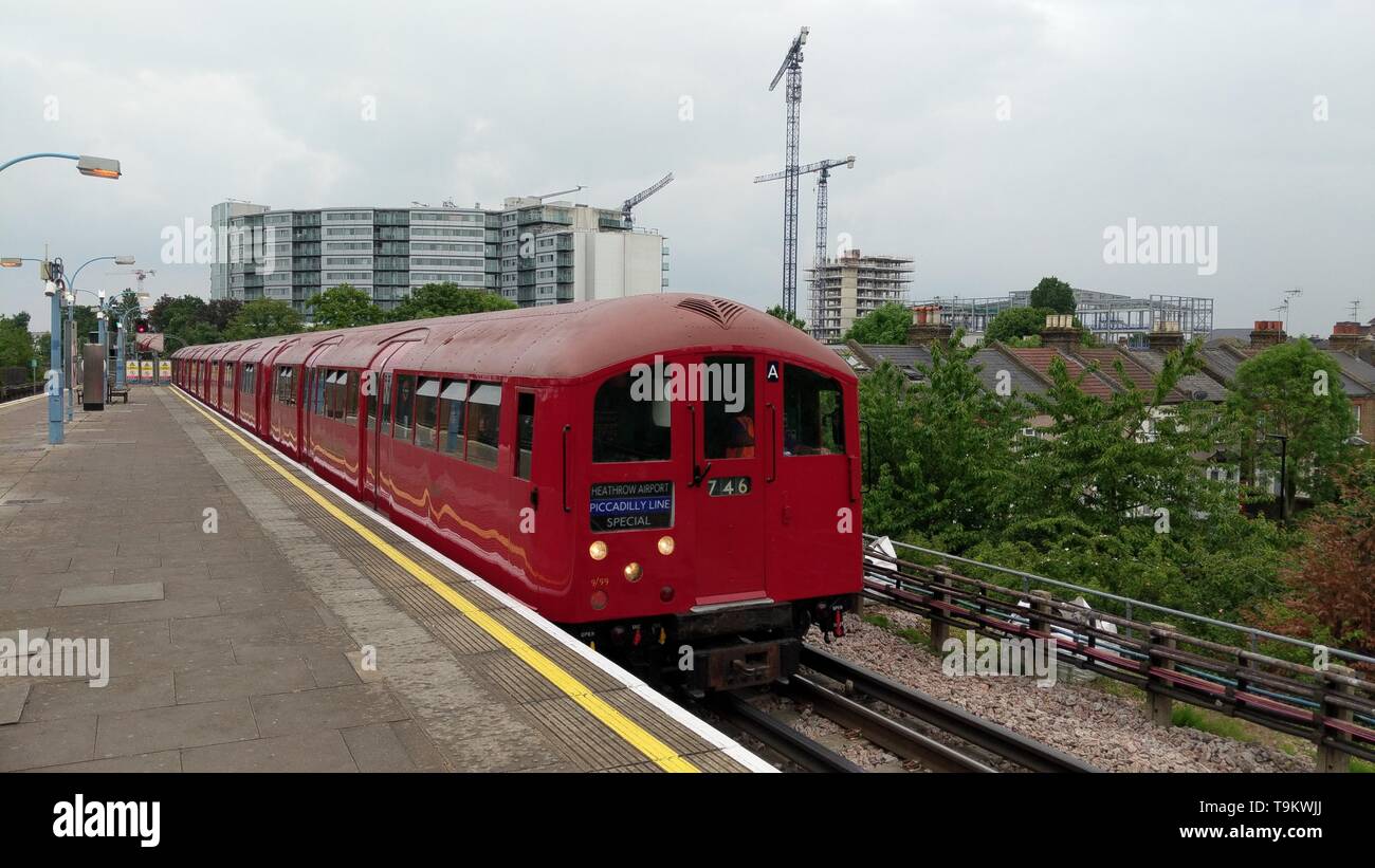 London Transport 1938 Art Deco Tube Train, Hounslow Central Tube