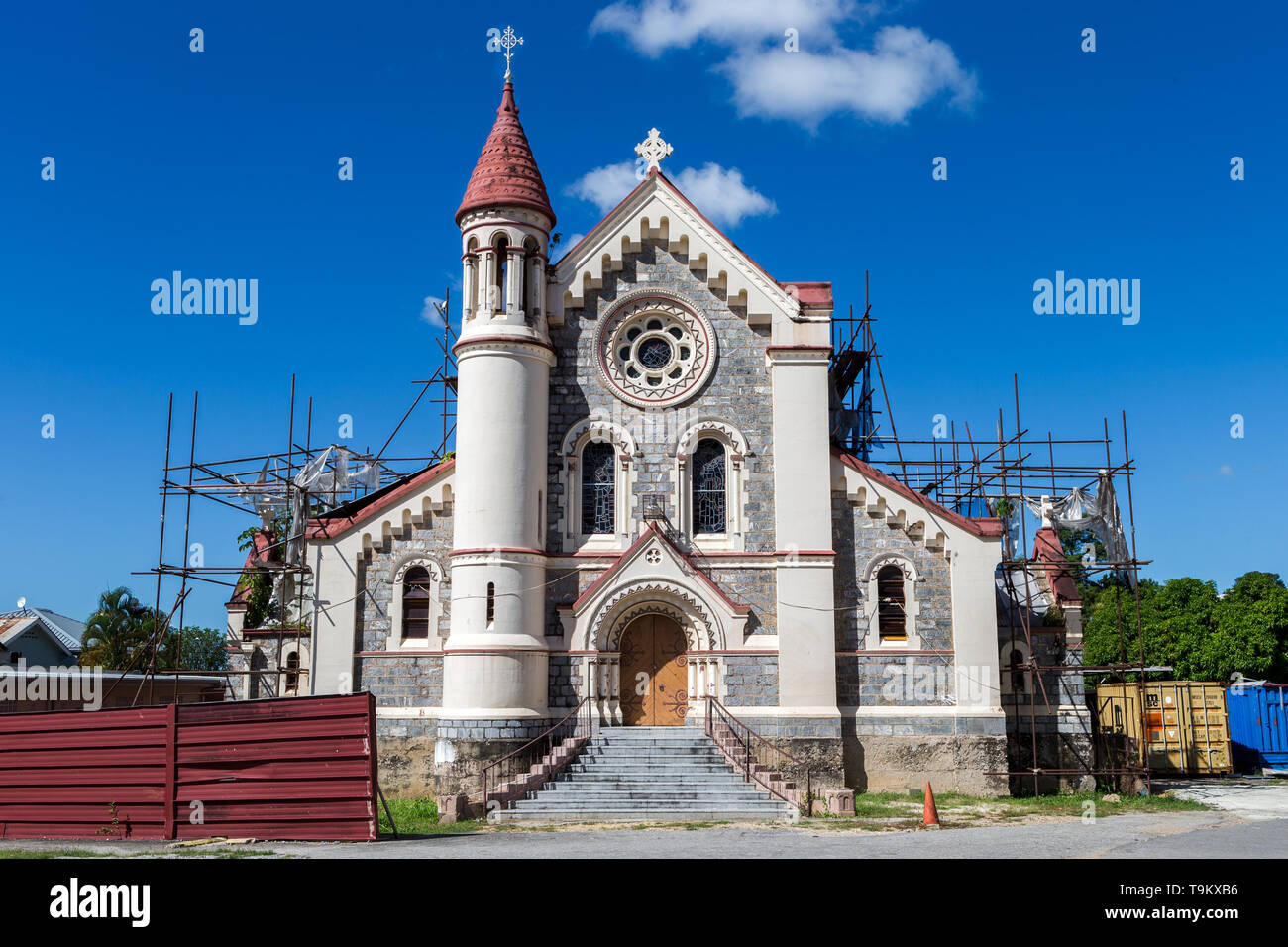 Renovation St. Francis of Assisi Roman Catholic Church built on old rum distillery 'Port of Spain' 'Trinidad and Tobago' Stock Photo