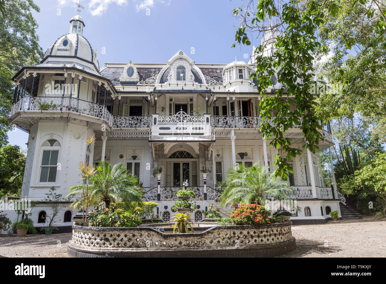 Roomor (Ambard's) House,  Magnificent Seven House, Queen's Park Savannah, Port of Spain, Trinidad & Tobago Stock Photo