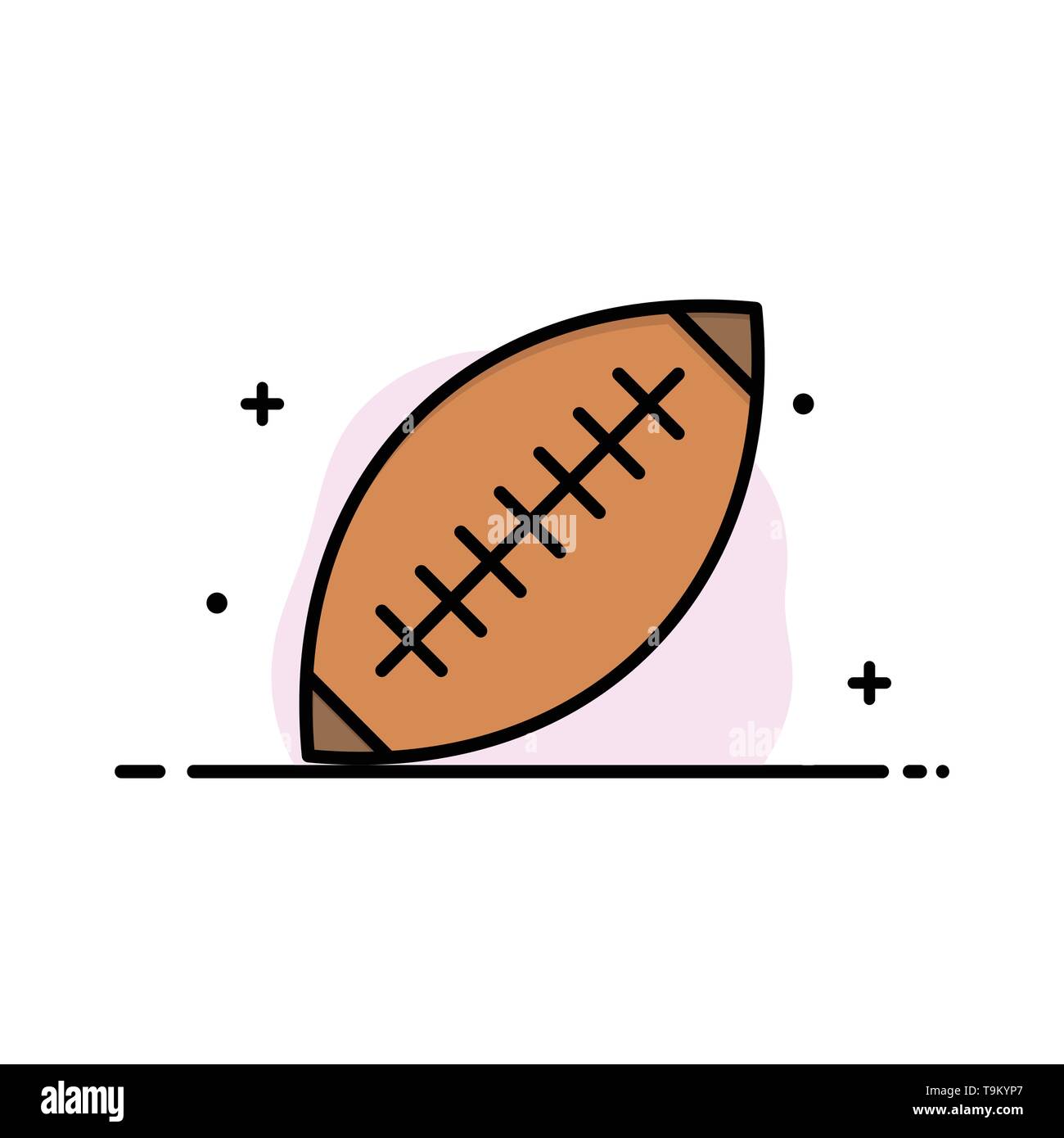 Afl, Australia, Football, Rugby, Rugby Ball, Sport, Sydney Business Logo Template. Flat Color Stock Vector