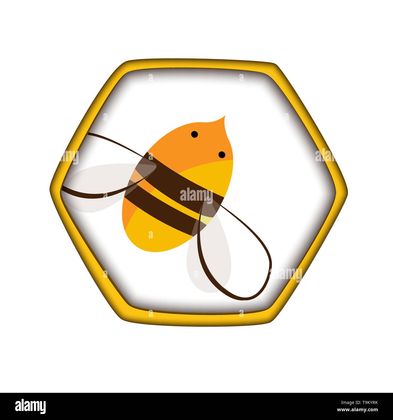Honey comb icon cartoon style Royalty Free Vector Image