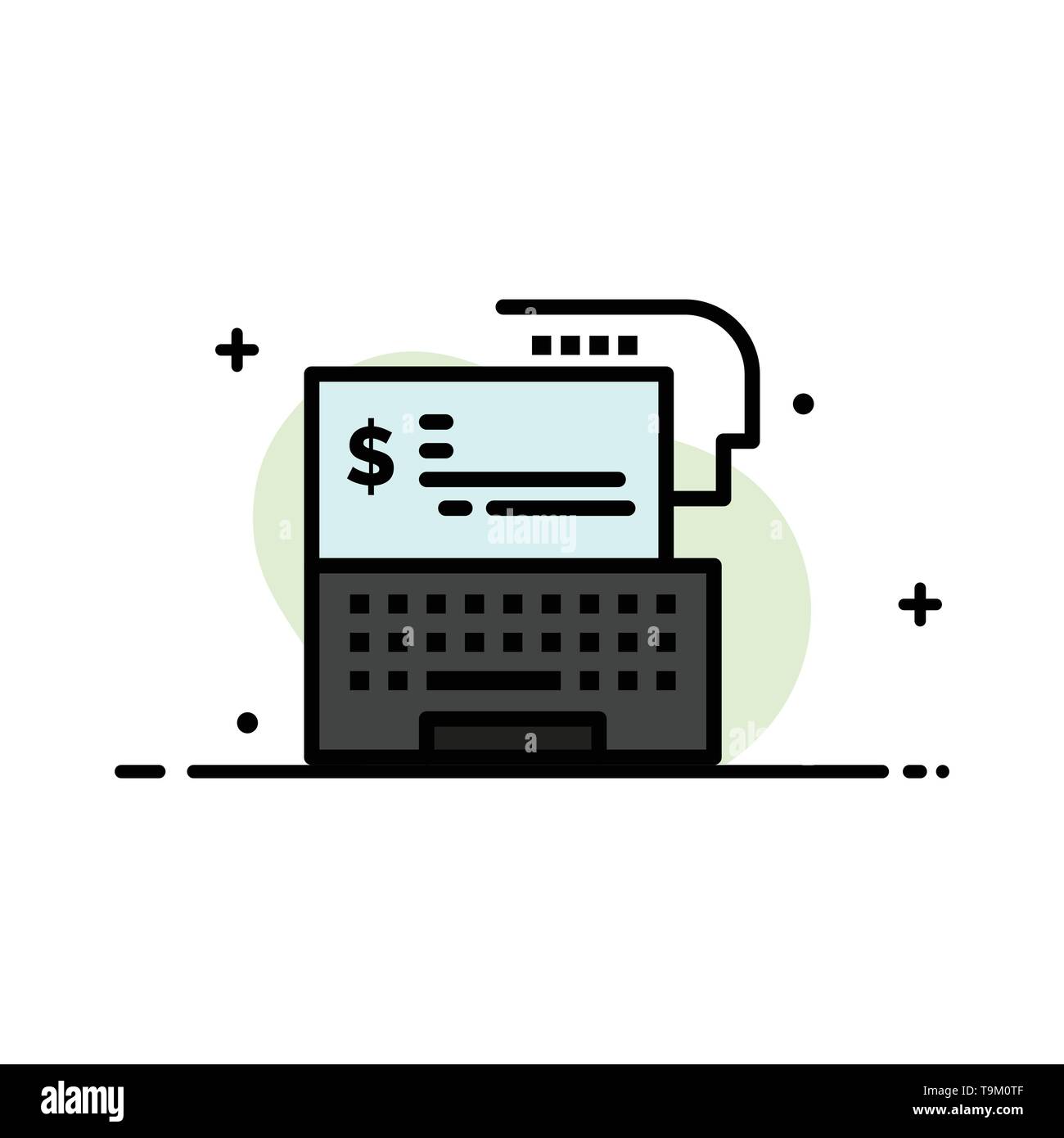 Digital Banking Bank Digital Money Online Business Flat Line