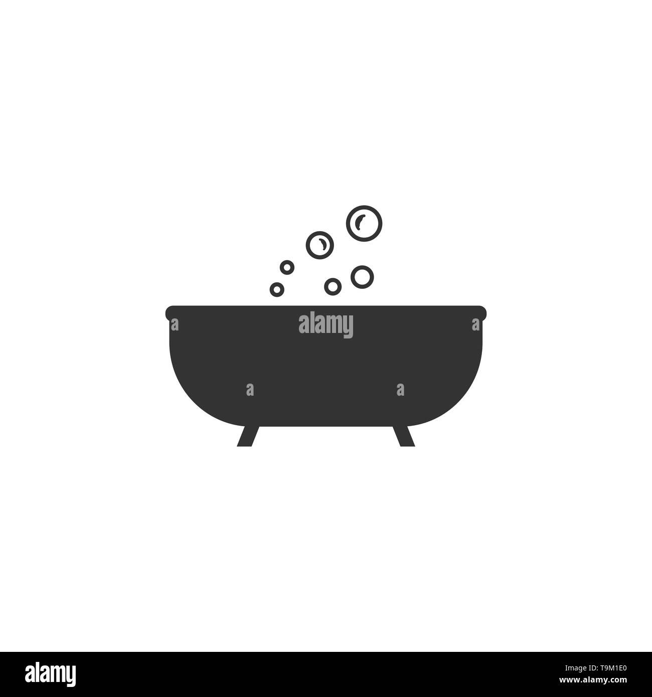 Bath, bathroom, shower icon. Vector illustration, flat design. Stock Vector