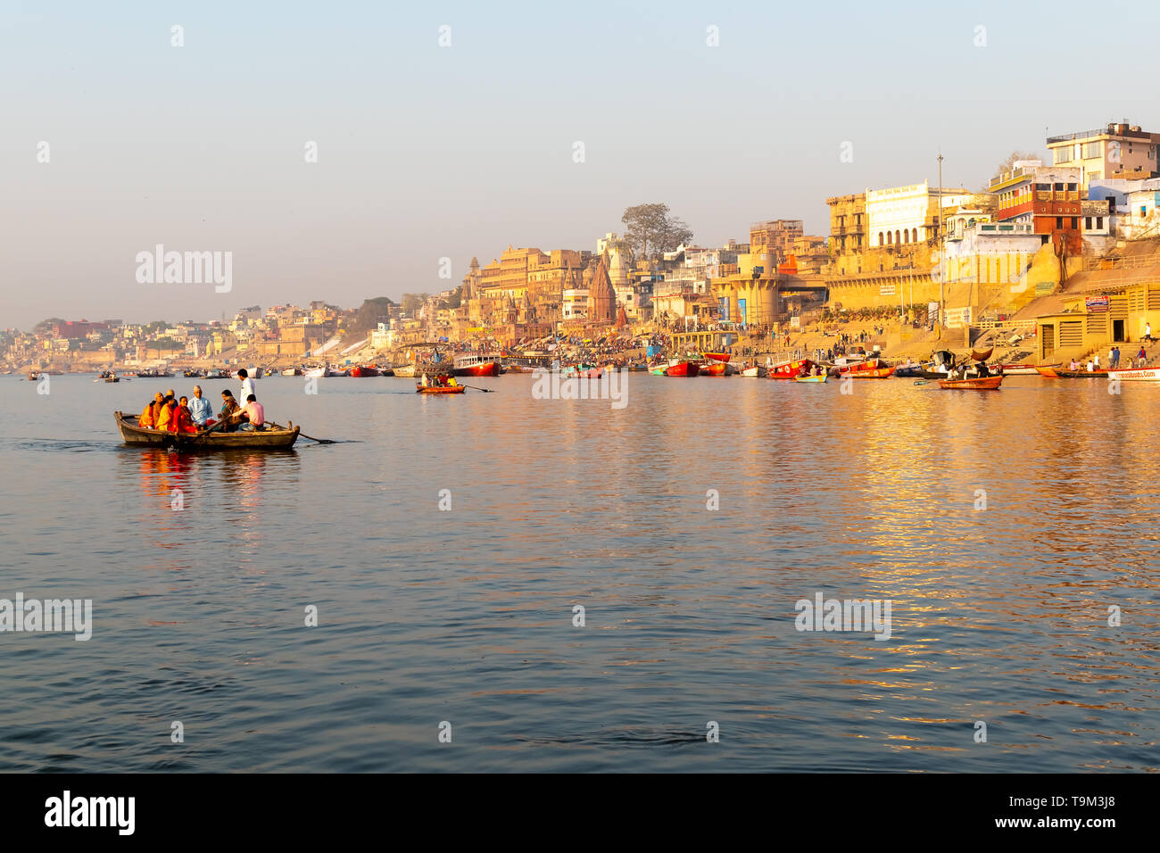 Varanasi City With Ancient Architecture View Of The Holy Ghats At varanasi-city-with-ancient-architecture-view-of-the-holy-ghats-at