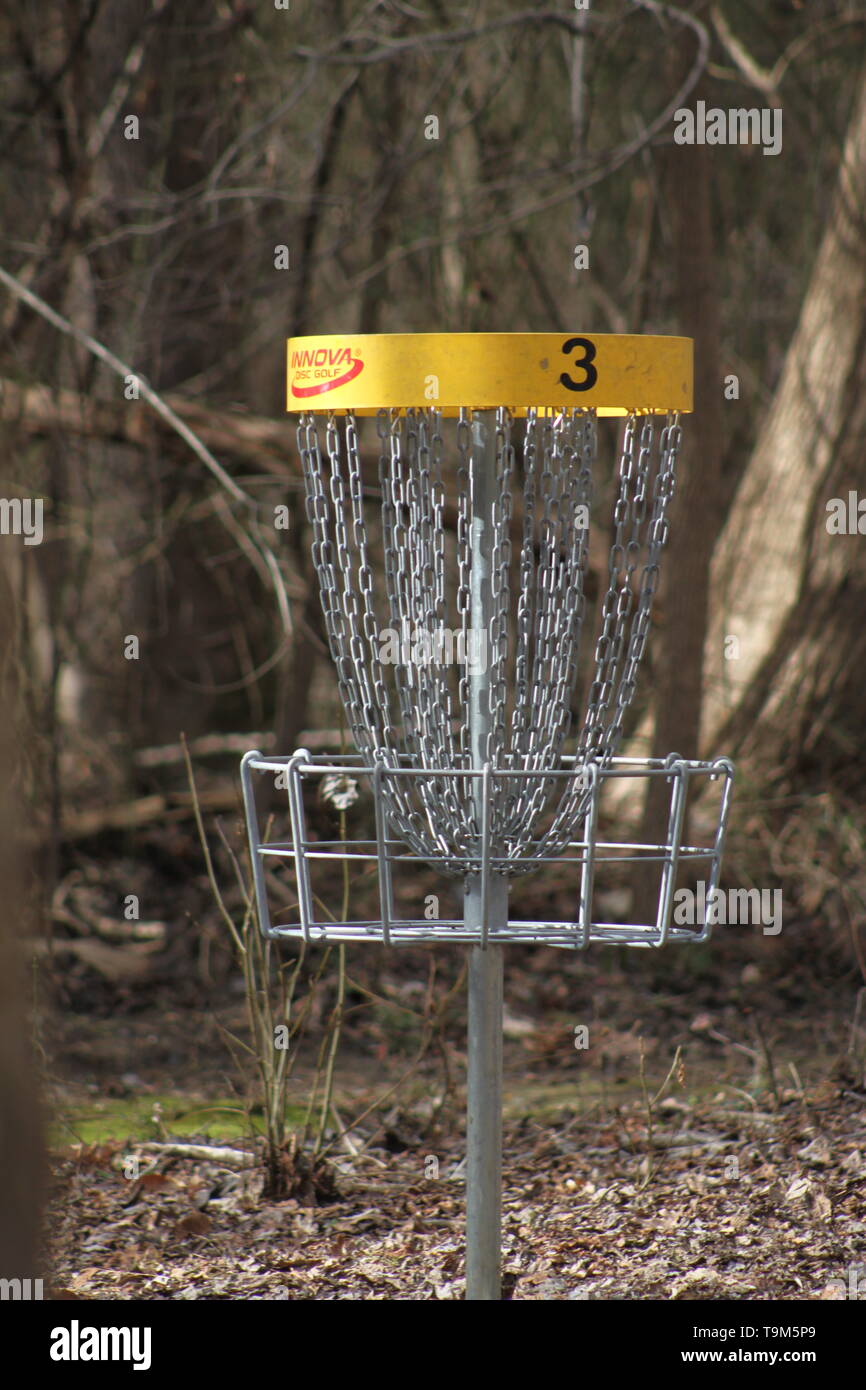 Disc golf goal Stock Photo Alamy