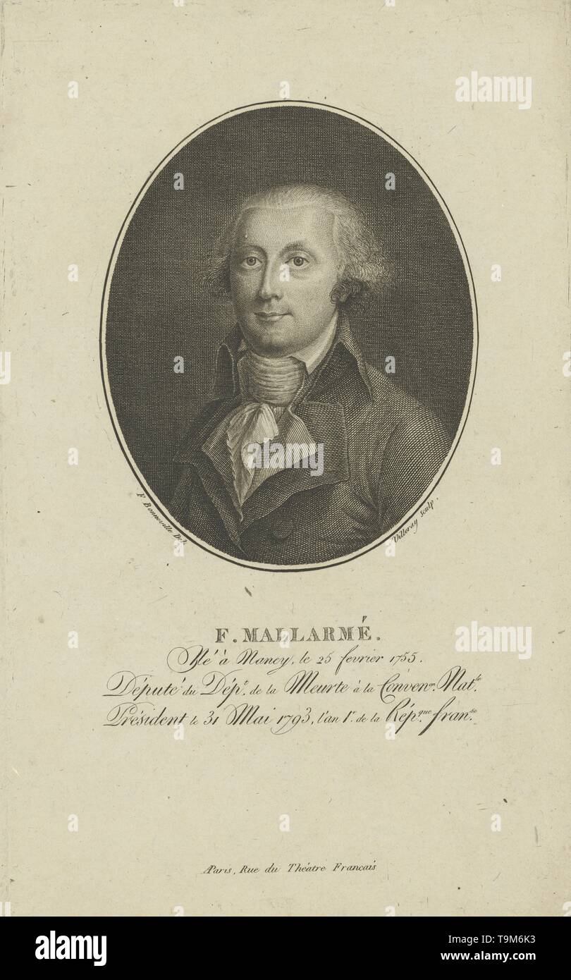 François-René-Augustin Mallarmé (1755-1831). Museum: PRIVATE COLLECTION. Author: FRANCOIS BONNEVILLE. Stock Photo