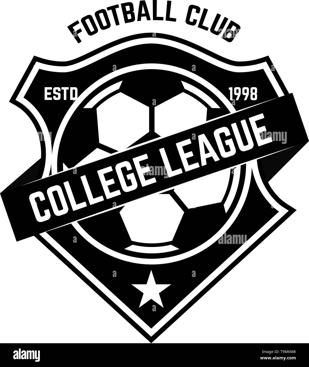 Soccer club emblem. Design element for logo, label, sign, poster