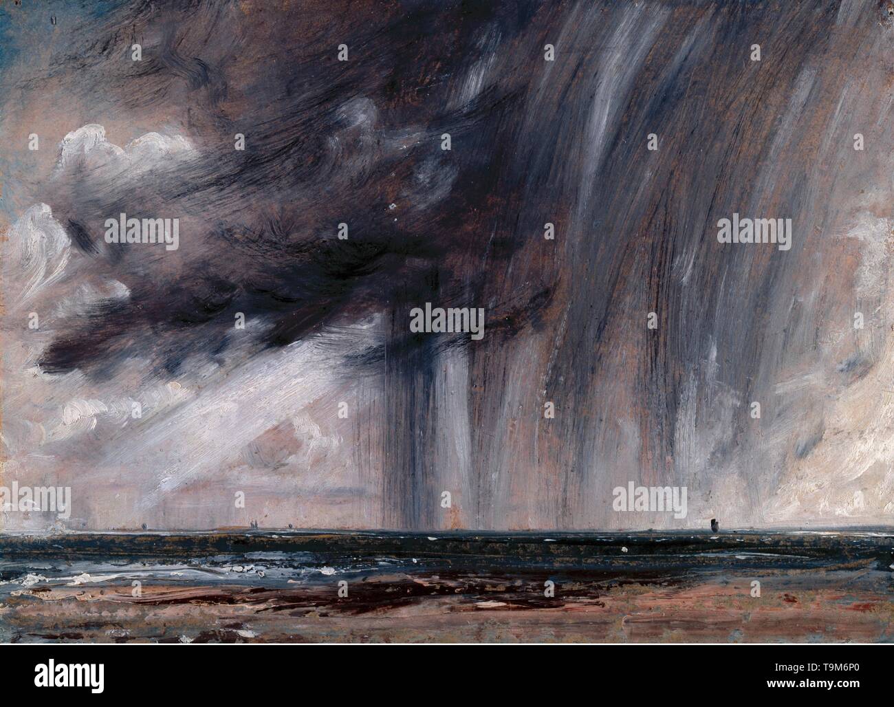Rainstorm over the Sea. Museum: Royal Academy of Arts, London. Author: JOHN CONSTABLE. Stock Photo