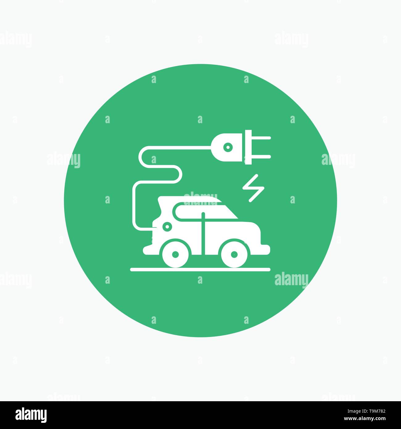 Automotive Technology, Electric Car, Electric Vehicle Stock Vector