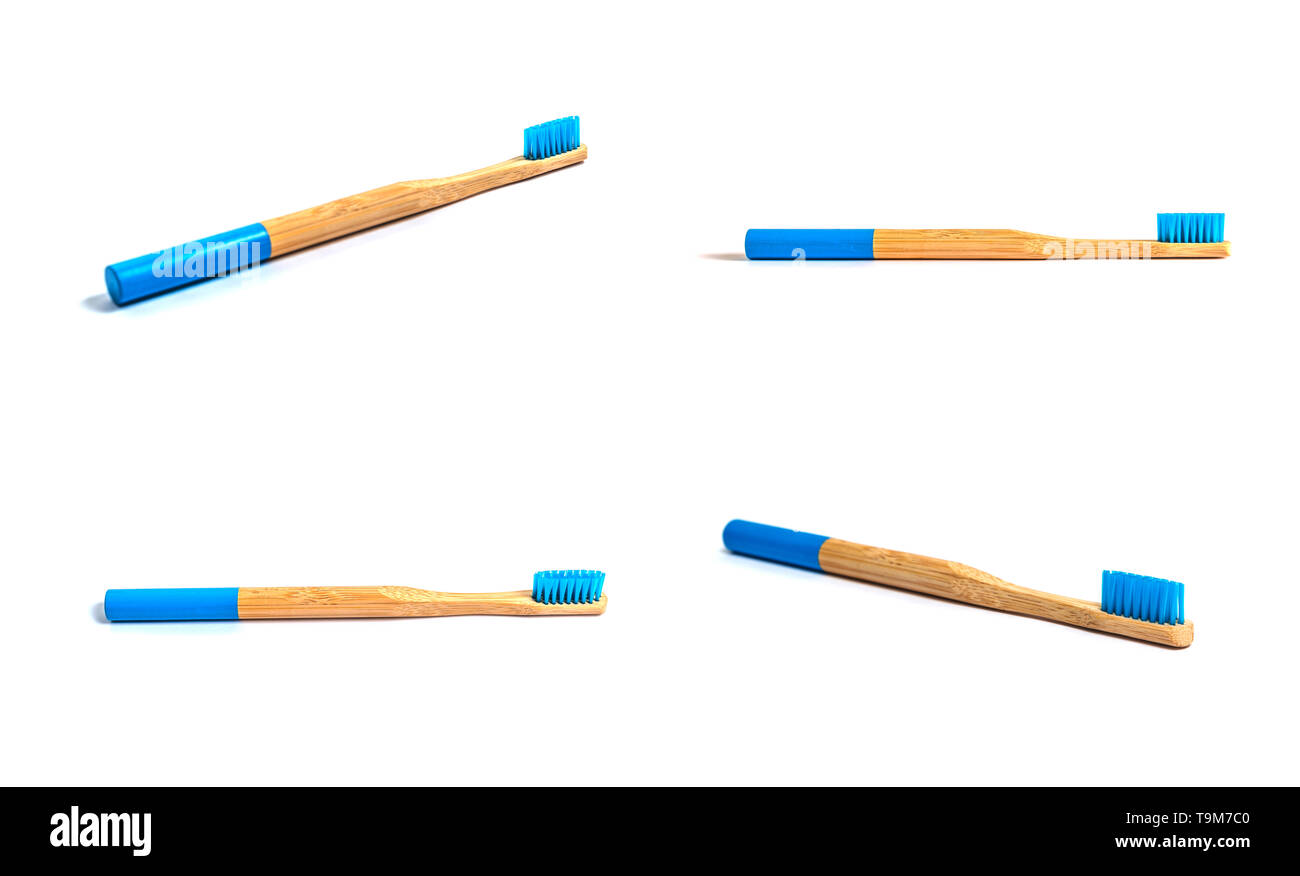 bamboo toothbrush isolated on the white background Stock Photo - Alamy