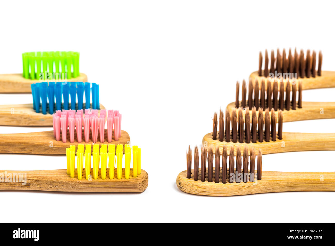 bamboo toothbrush isolated on the white background Stock Photo - Alamy