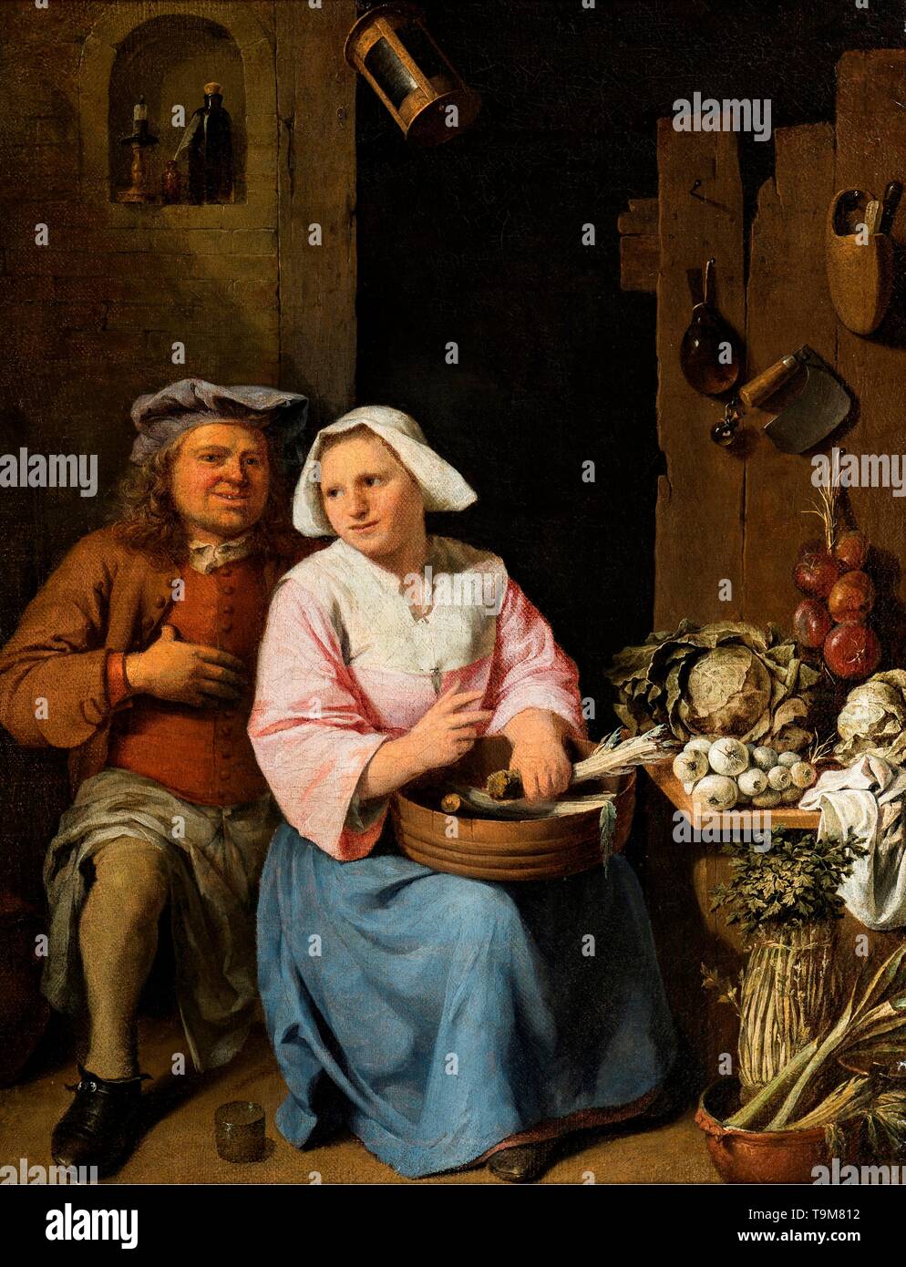 Declaration of love. Museum: Nivaagaards Malerisamling. Author: Nicolaes van Haeften. Stock Photo