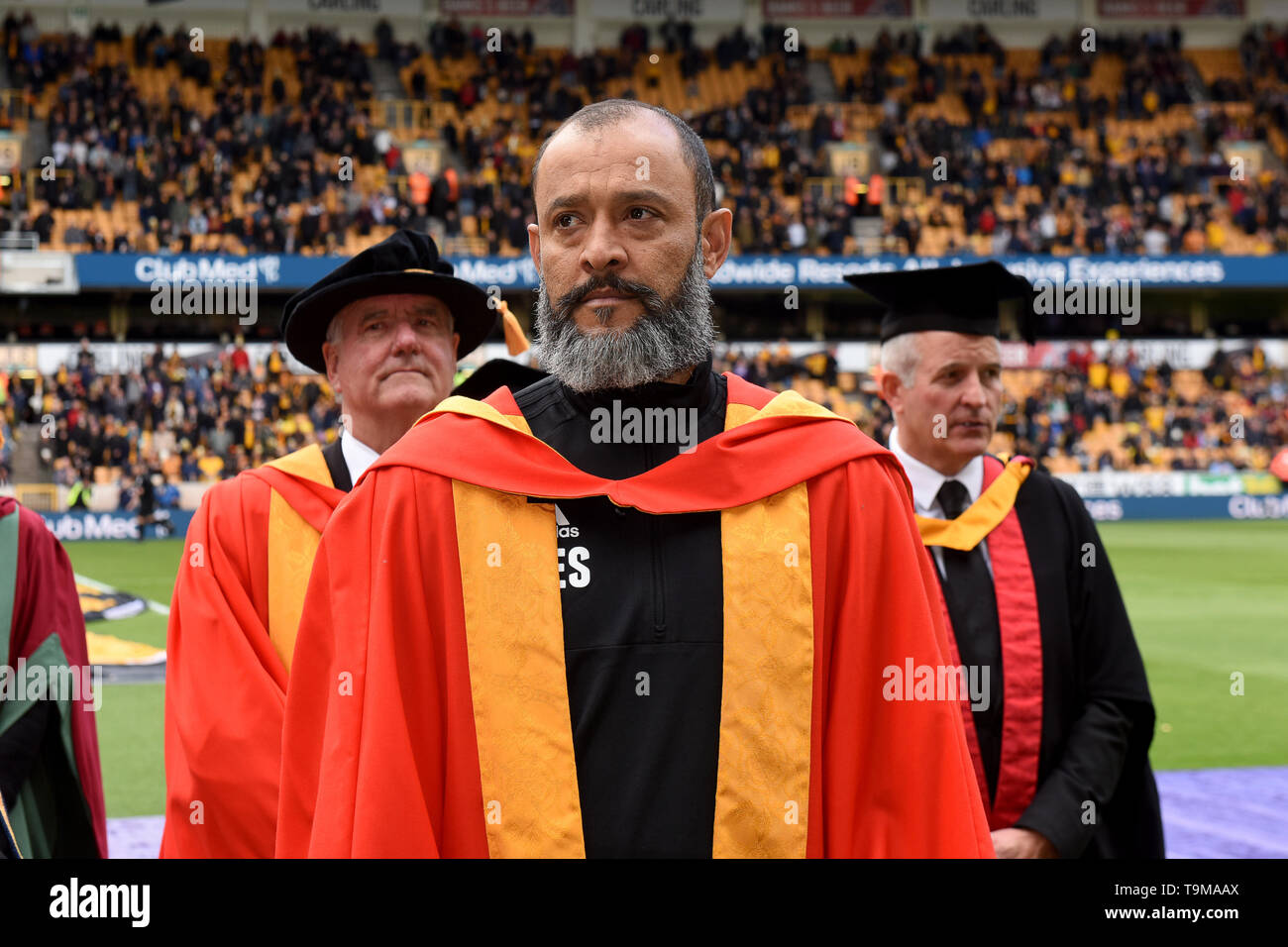 Wolverhampton Wanderers FC head coach Nuno Espirito Santo being made Honorary Doctor of Sport by the University of Wolverhampton. Stock Photo