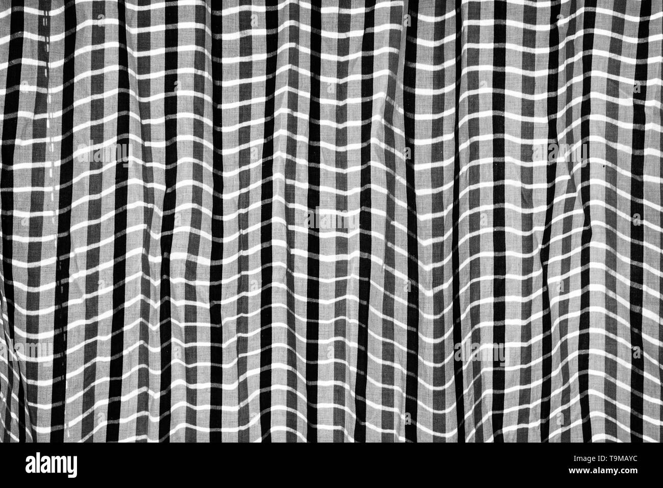 Horizontal Stripes Fabric Black And White Stock Photos Images