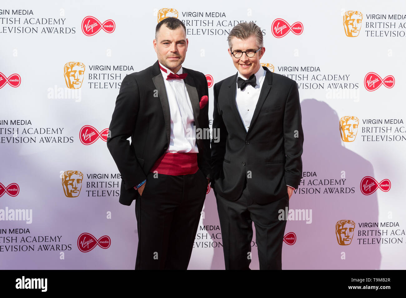 London, UK. 12th May 2019. David Benson (L) and Gareth Malone (R) attend the Virgin Media