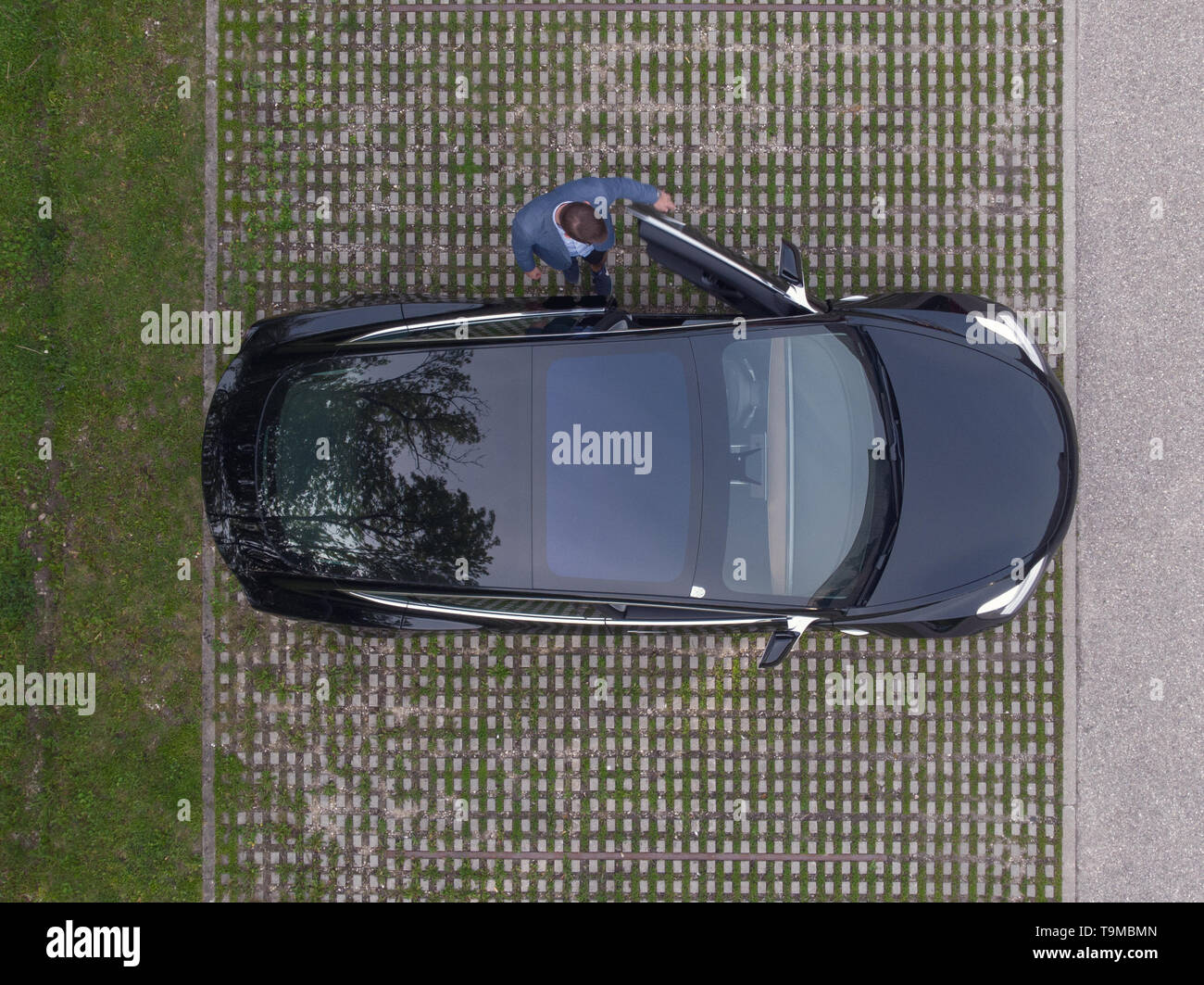 Model 3 from above with drone Stock Photo
