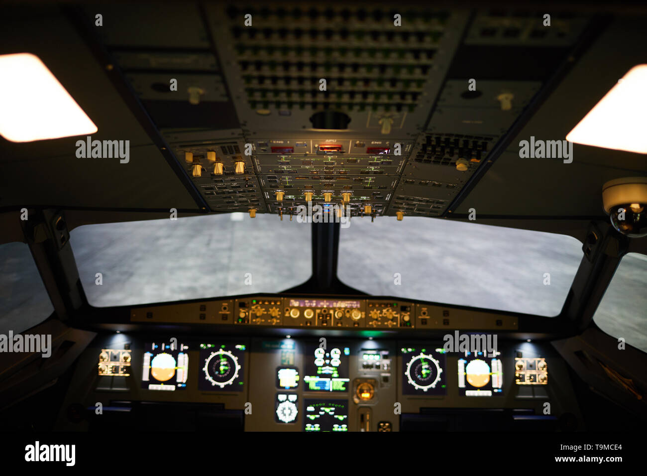 Airplane interior Stock Photo