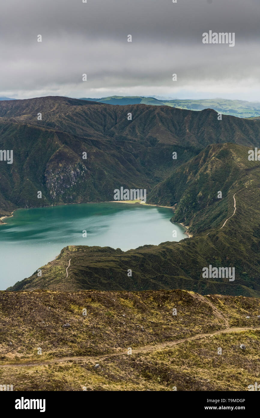 Lagoa do Fogo is a crater lake within the Agua de Pau Massif stratovolcano  in the center of the island of Sao Miguel in the Portuguese archipelago of  Stock Photo - Alamy