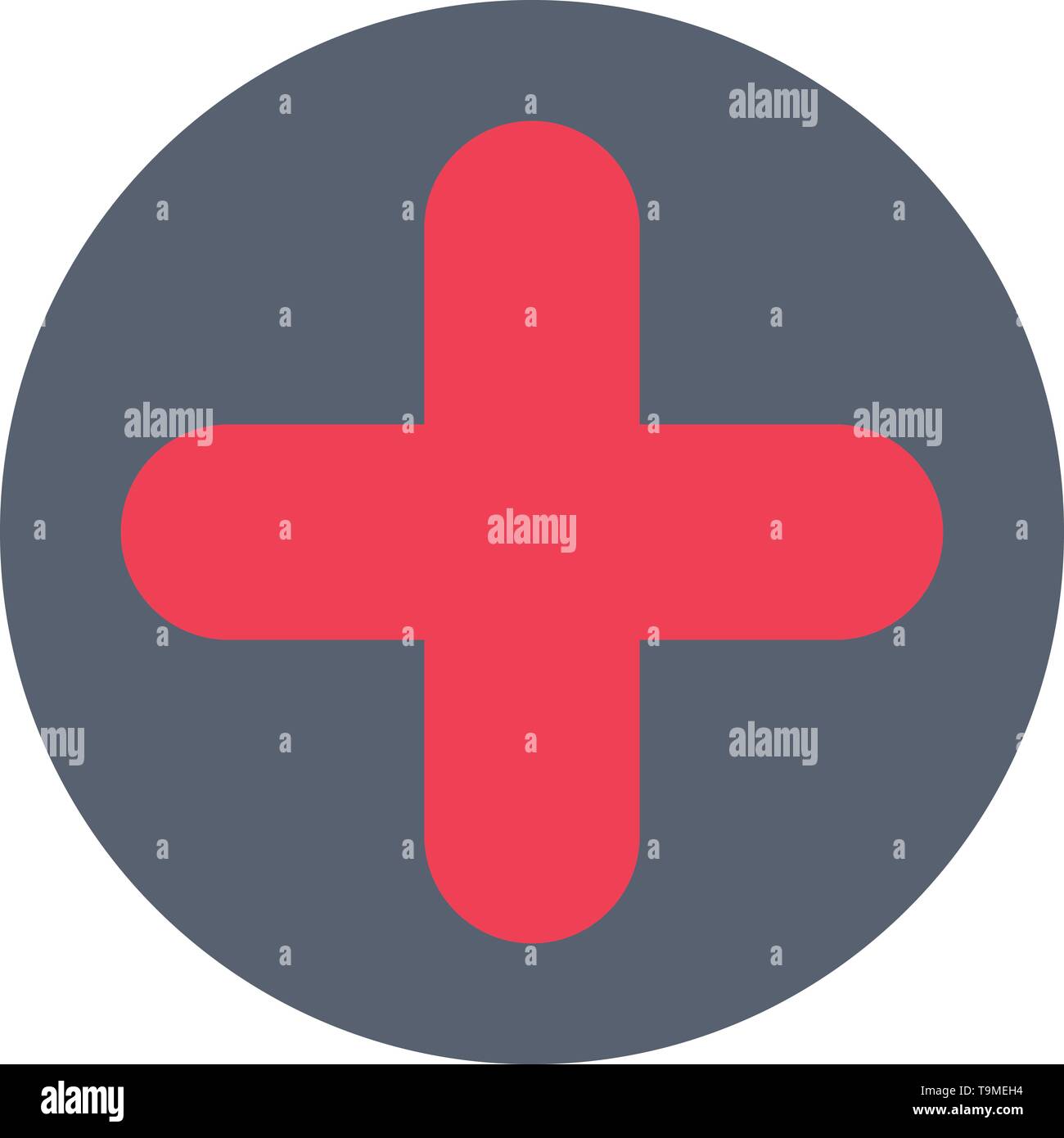 Plus Sign Hospital Medical Flat Color Icon Vector Icon Banner