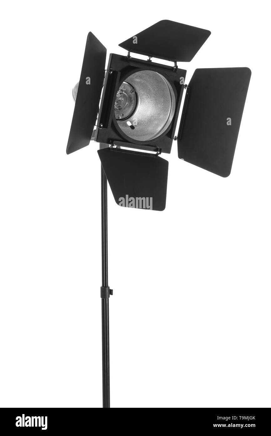 Modern lighting equipment on white background Stock Photo Alamy