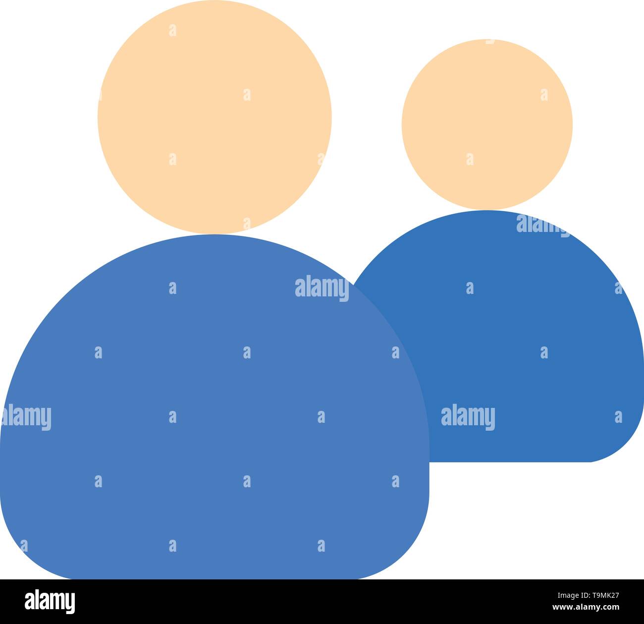 Friends Group Users Team Flat Color Icon Vector Icon Banner