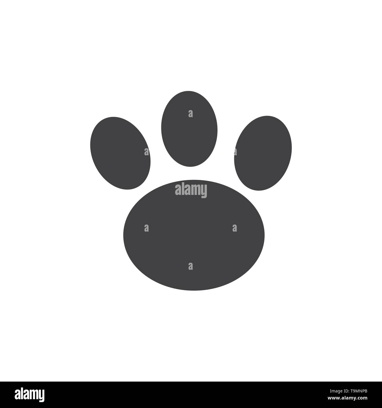 Animal s dog s paw print. Icon. Vector illustration. Stock Vector