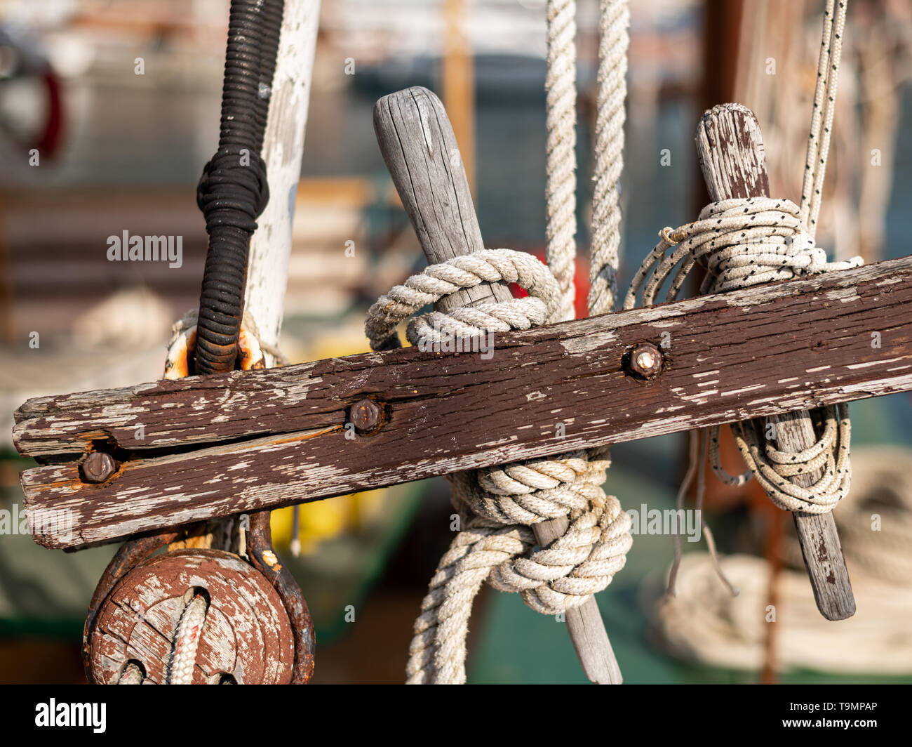 Closeup on tied up boat hi-res stock photography and images - Alamy
