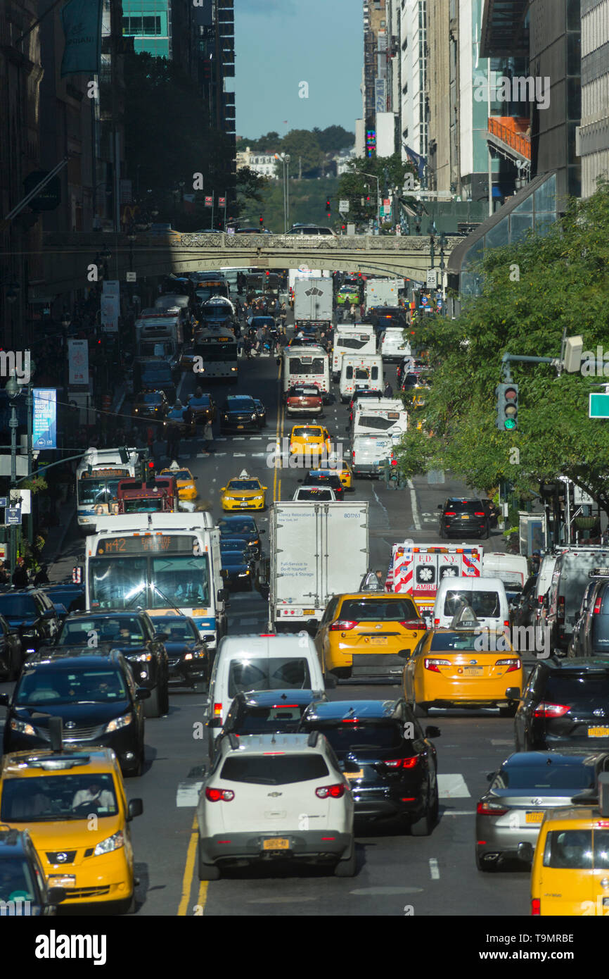 CROSSWALKS FORTY SECOND STREET MIDTOWN MANHATTAN NEW YORK CITY USA Stock Photo