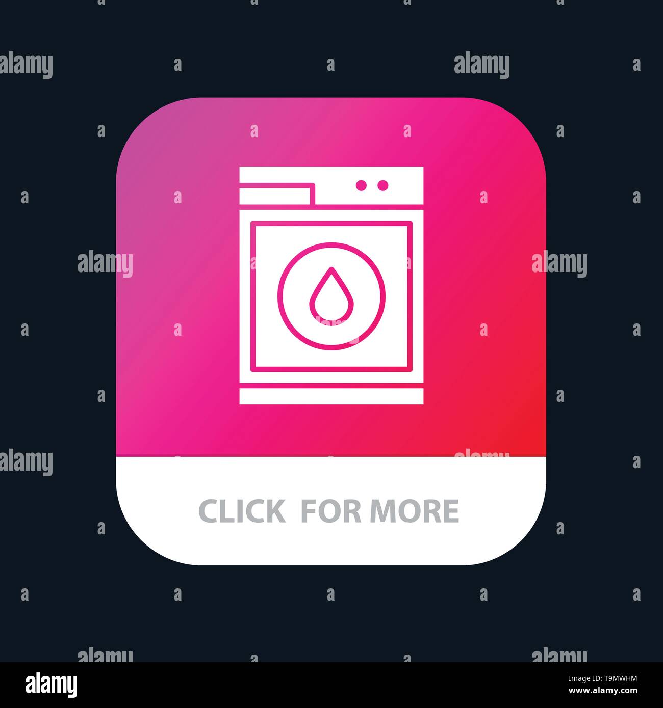 Laundry, Machine, Washing, Robot Mobile App Icon Design Stock Vector Image & Art Alamy