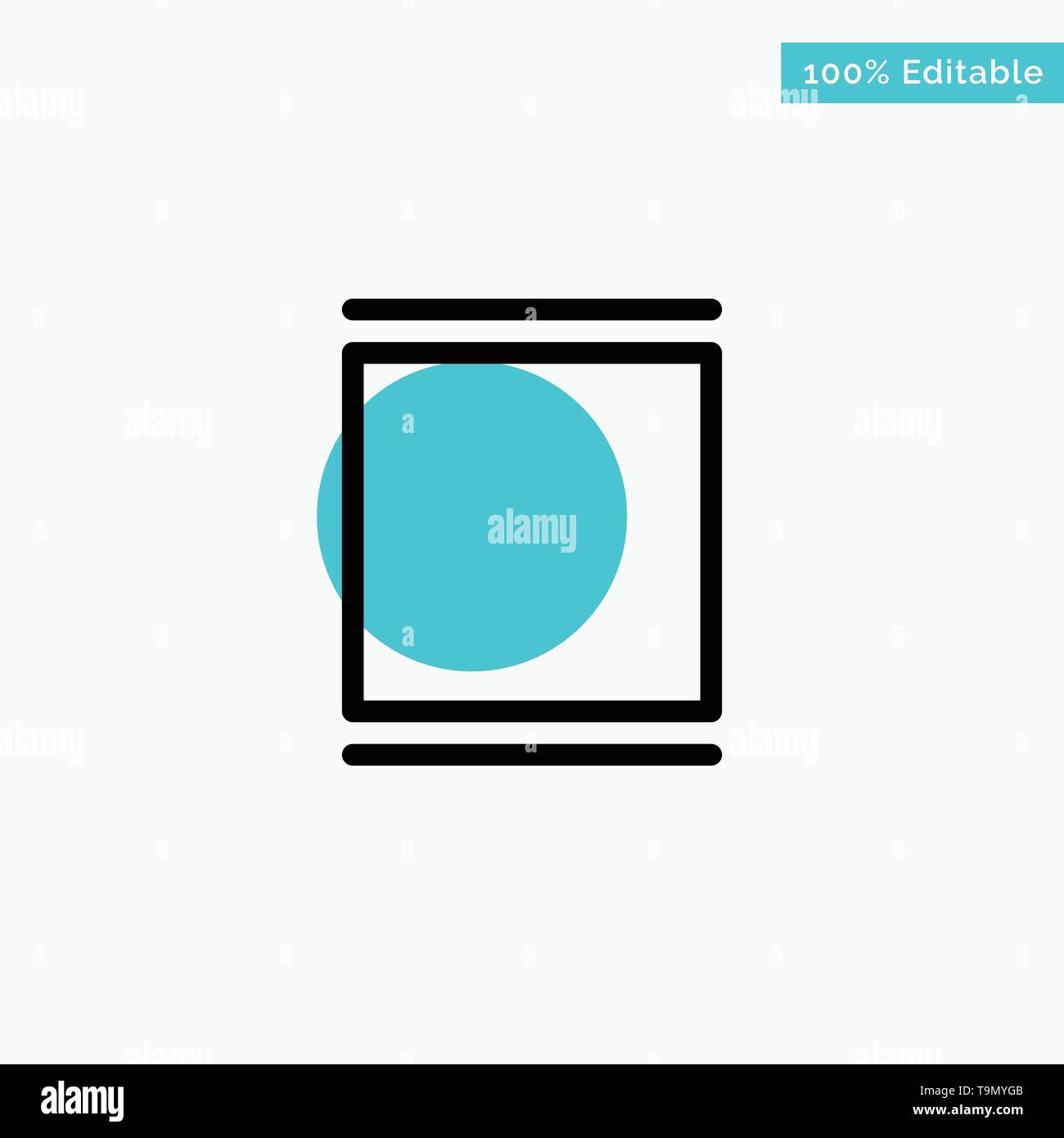 Gallery, Instagram, Sets, Timeline turquoise highlight circle point Vector icon Stock Vector