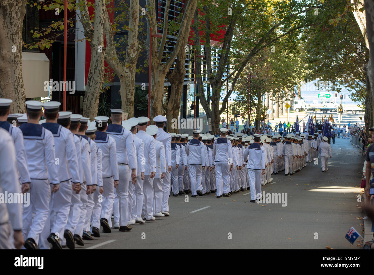 Perth, Australia. 25th April 2019. Anzac Parade in Perth WA