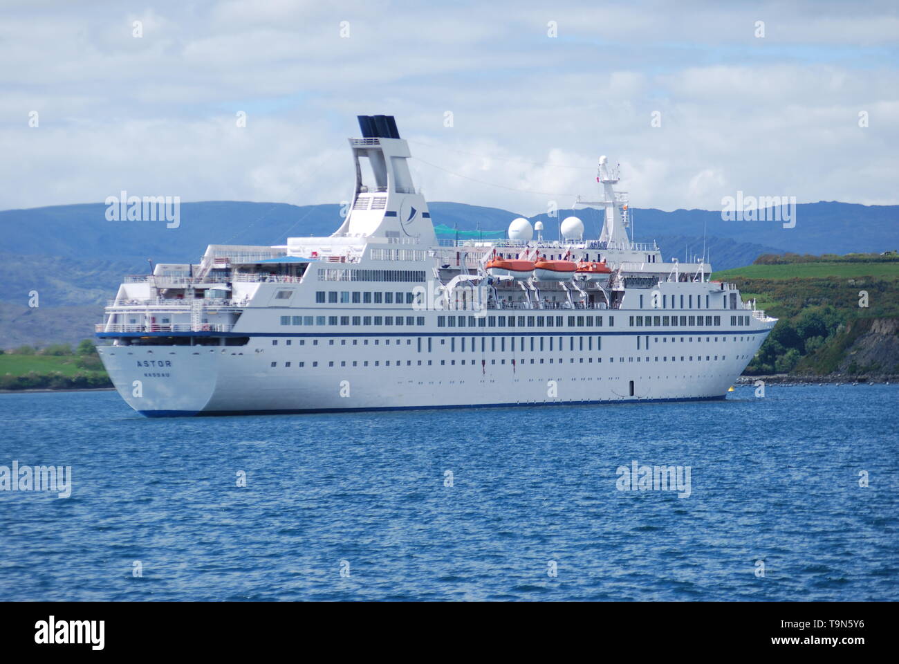Cruise Ship Astor in Bantry Bay West Cork Ireland (Eire) Stock Photo