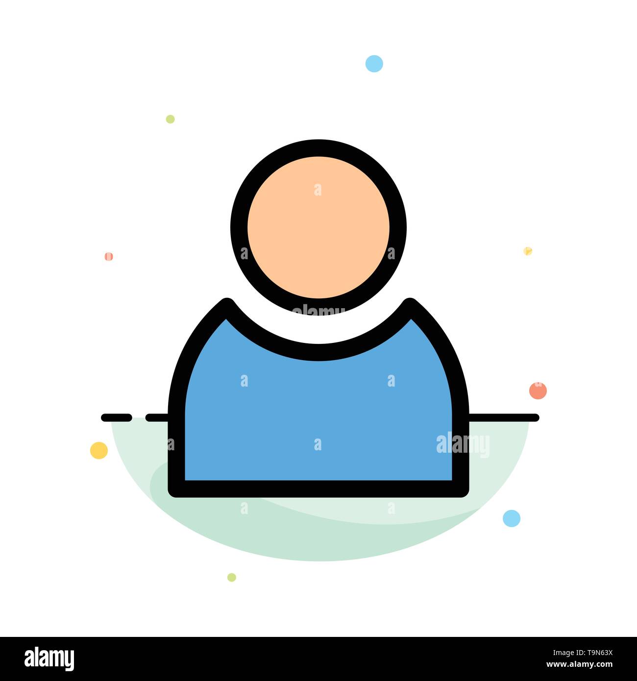 Avatar, User, Basic Abstract Flat Color Icon Template Stock Vector ...