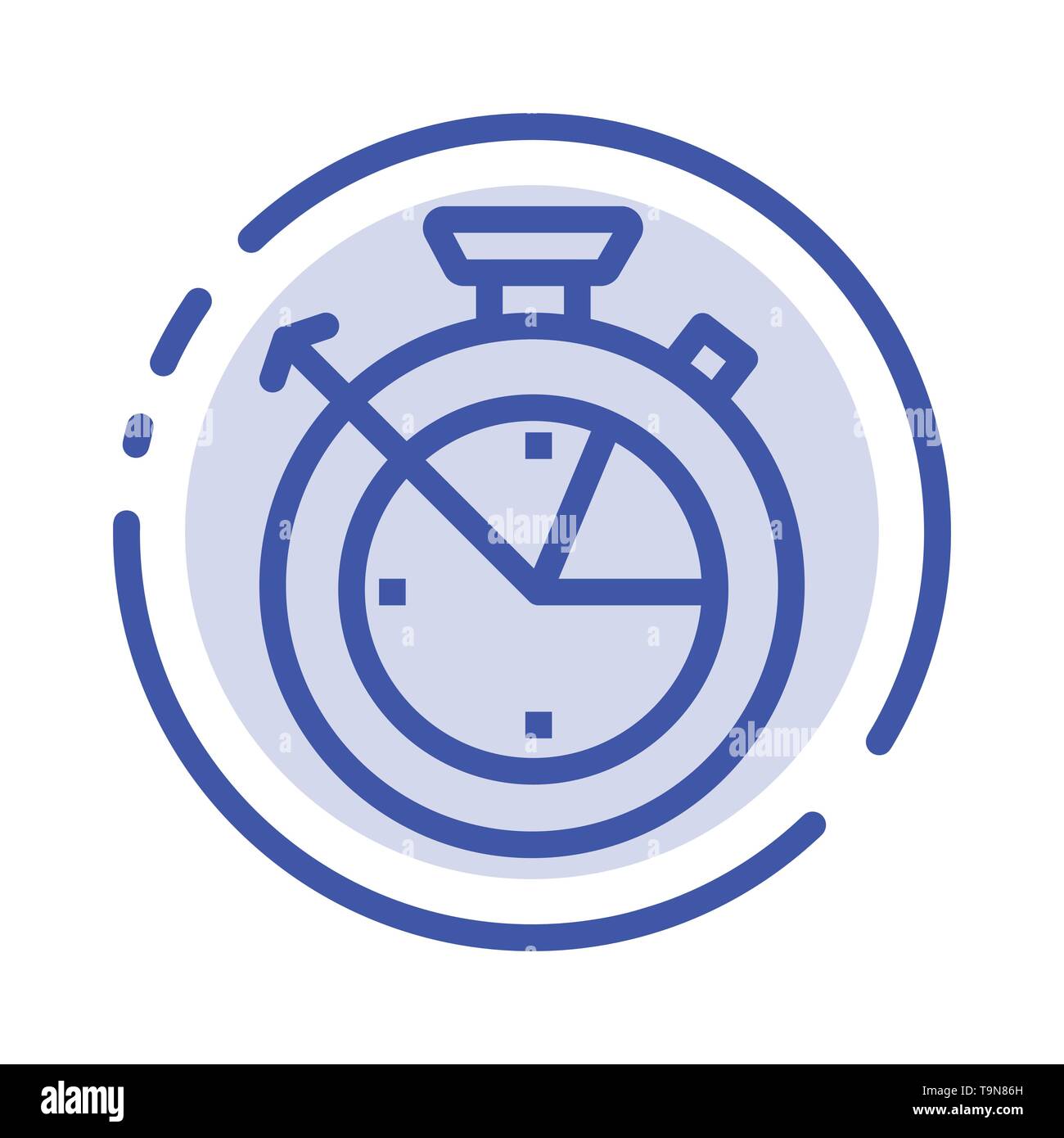 Measure, Time, Clock, Data Science Blue Dotted Line Line Icon Stock Vector Image & Art Alamy