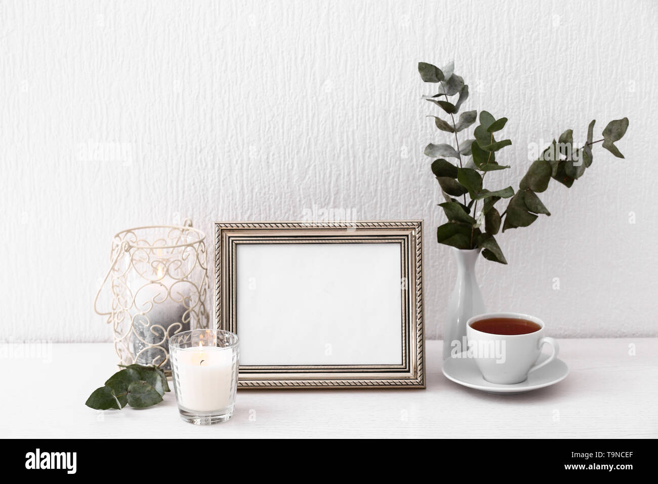 Candles photo frame hires stock photography and images Alamy
