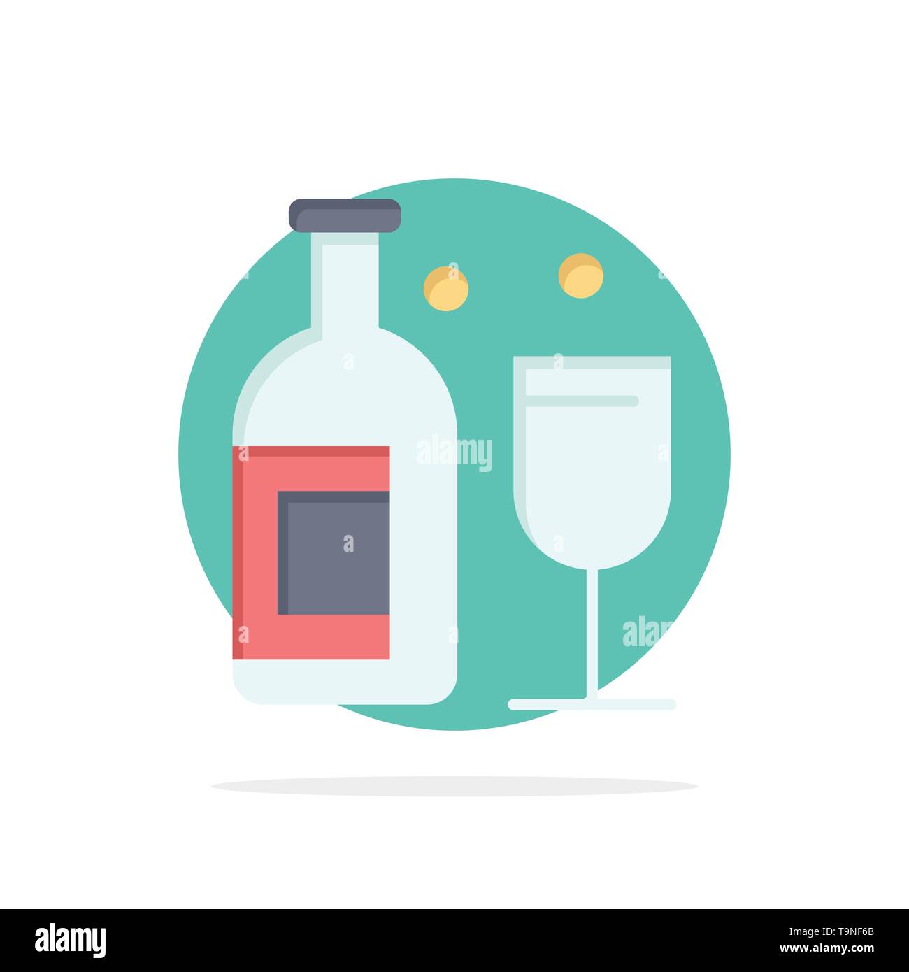Alcohol, Bar, Drink, Whiskey Abstract Circle Background Flat color Icon ...