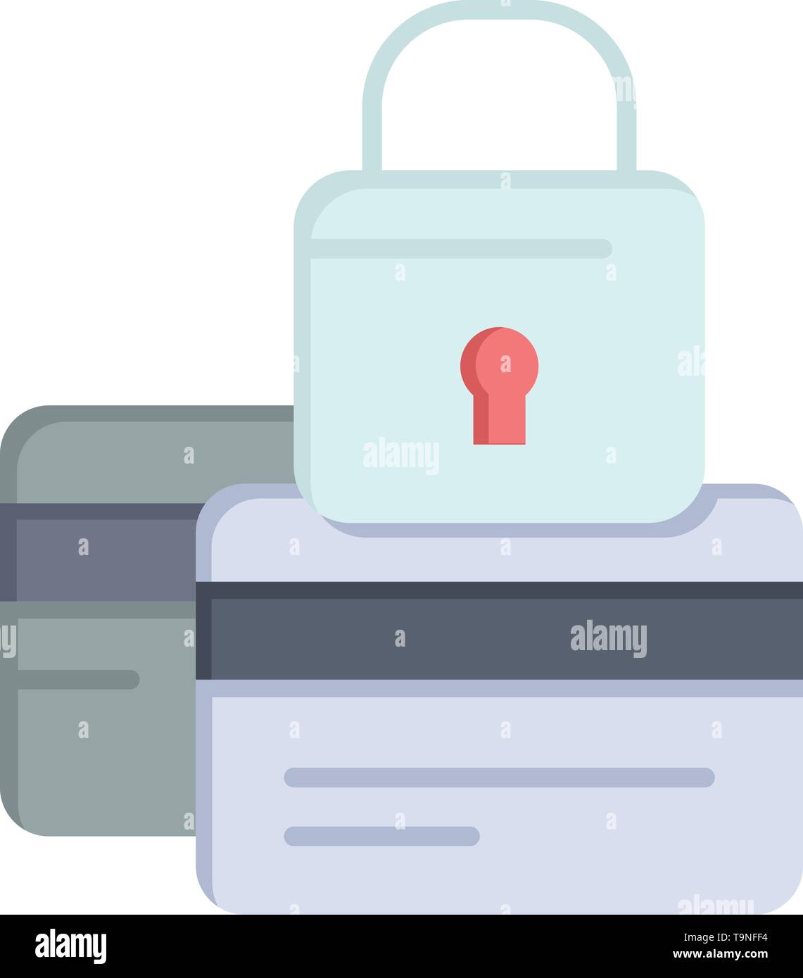 Banking Card Credit Payment Secure Security Flat Color Icon