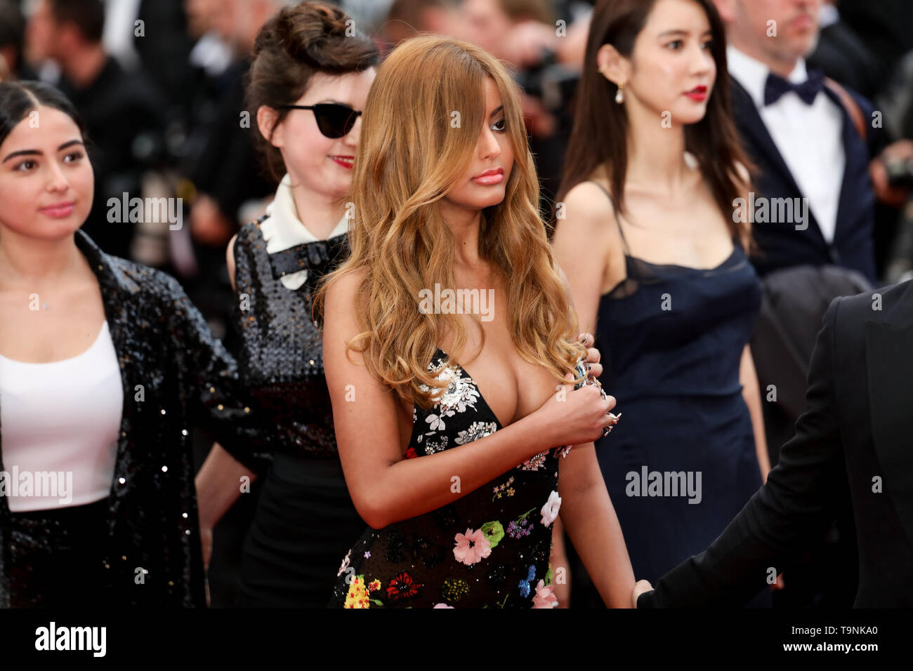 Cannes. 19th May, 2019. Zahia Dehar arrives to the premiere of ' A HIDDEN LIFE ' during the 2019 Cannes Film Festival on May 19, 2019 at Palais des Festivals in Cannes, France. ( Credit: Lyvans Boolaky/Image Space/Media Punch)/Alamy Live News Stock Photo
