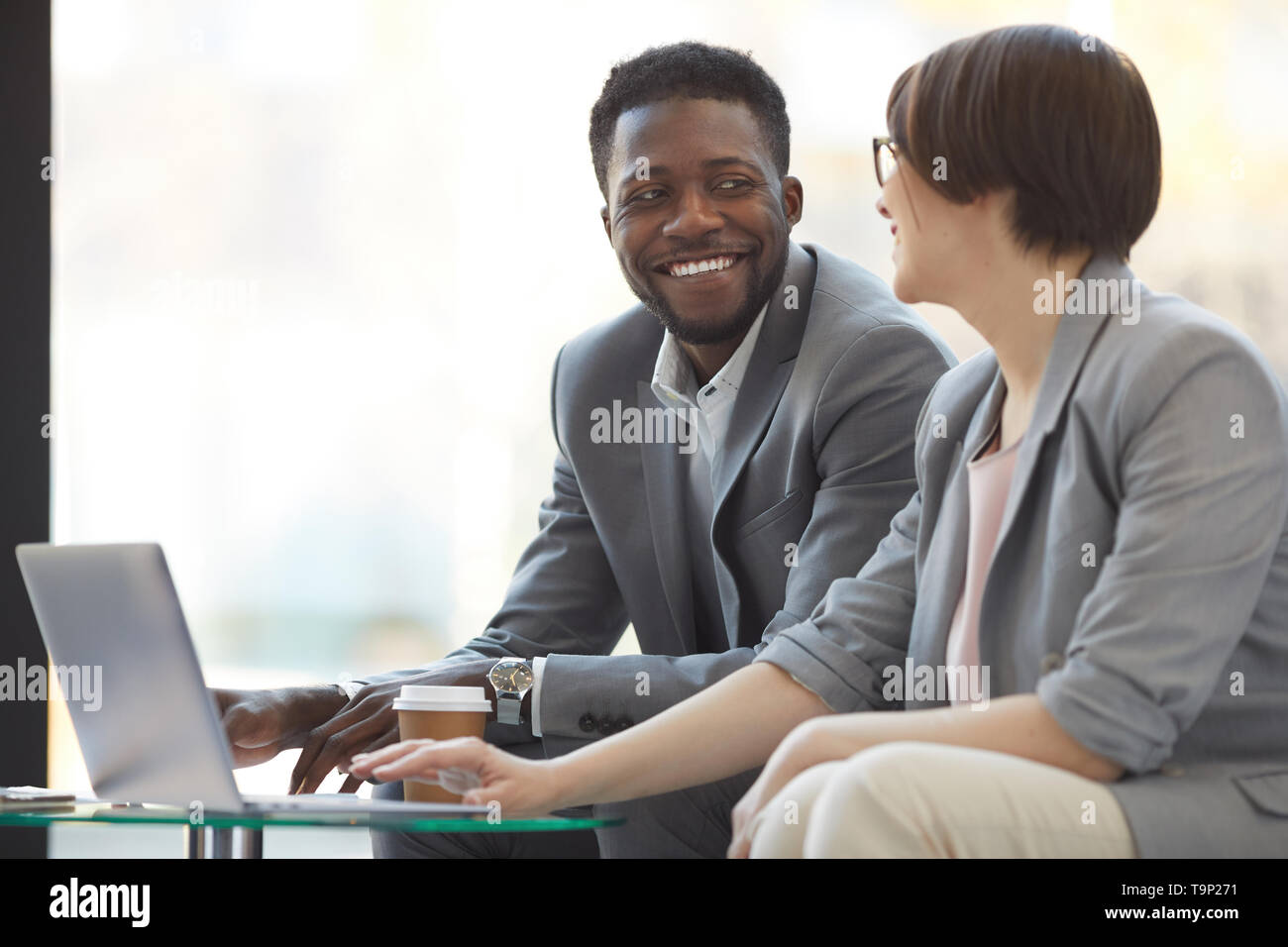 Positive creative business team at work Stock Photo