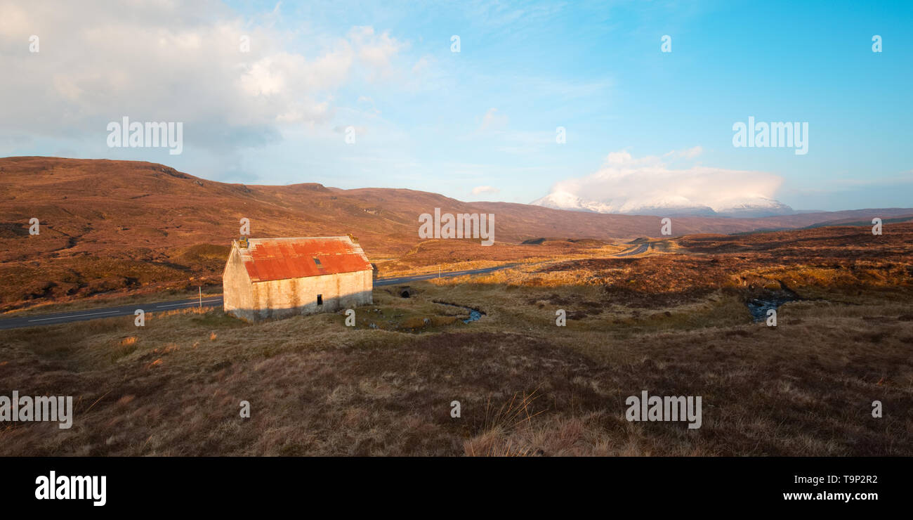 Abandoned house at Fain, Wester Ross, Highland Scotland Stock Photo