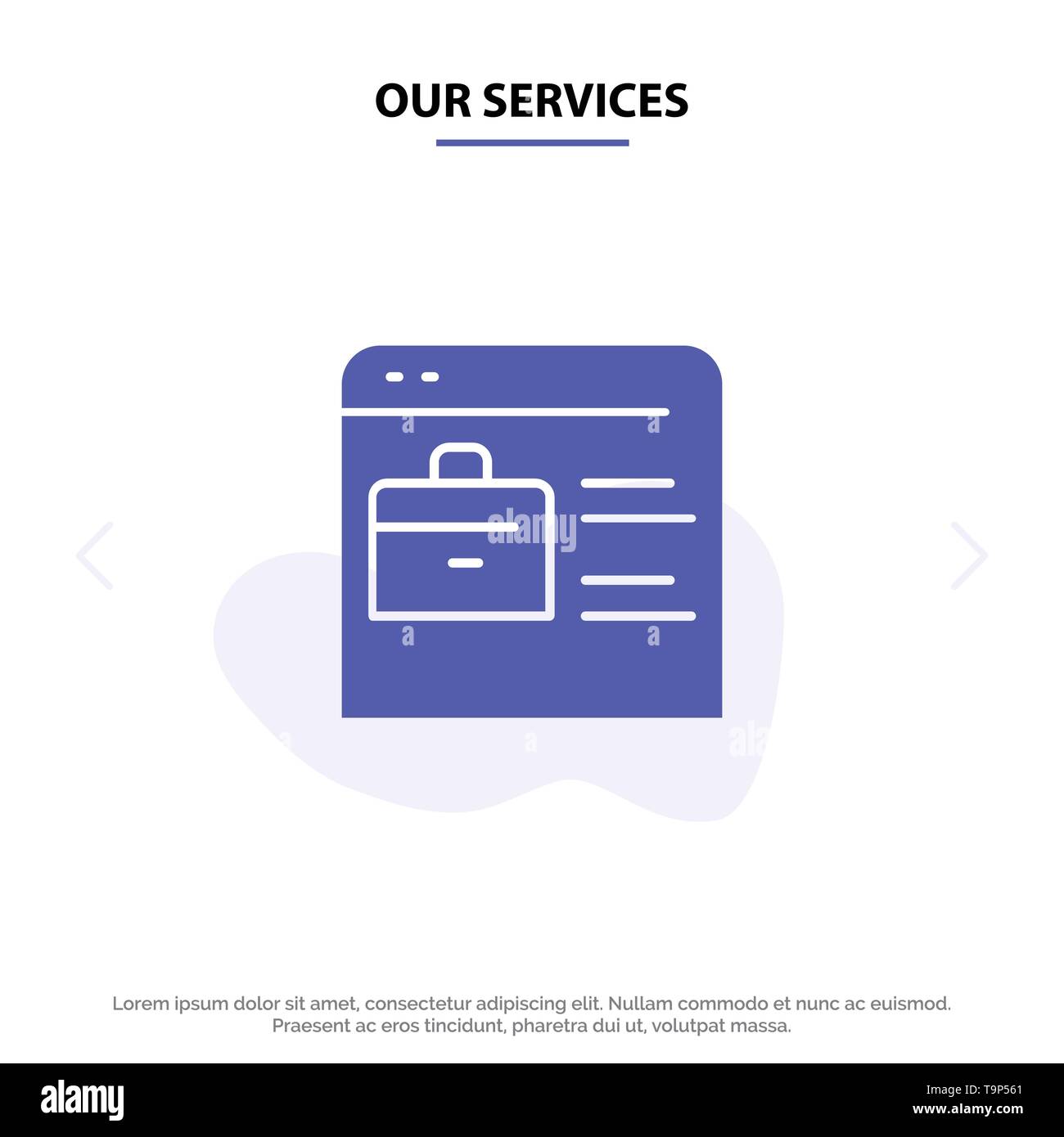 Our Services Bag, Find Job, Job Website, Online Portfolio Solid Throughout Service Job Card Template