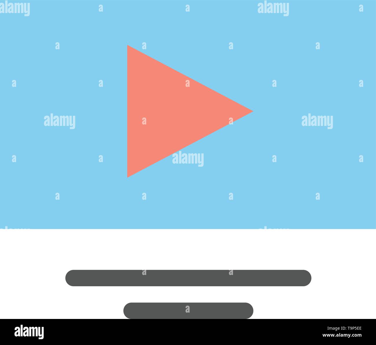 video play youtube flat color icon vector icon banner youtube icon template