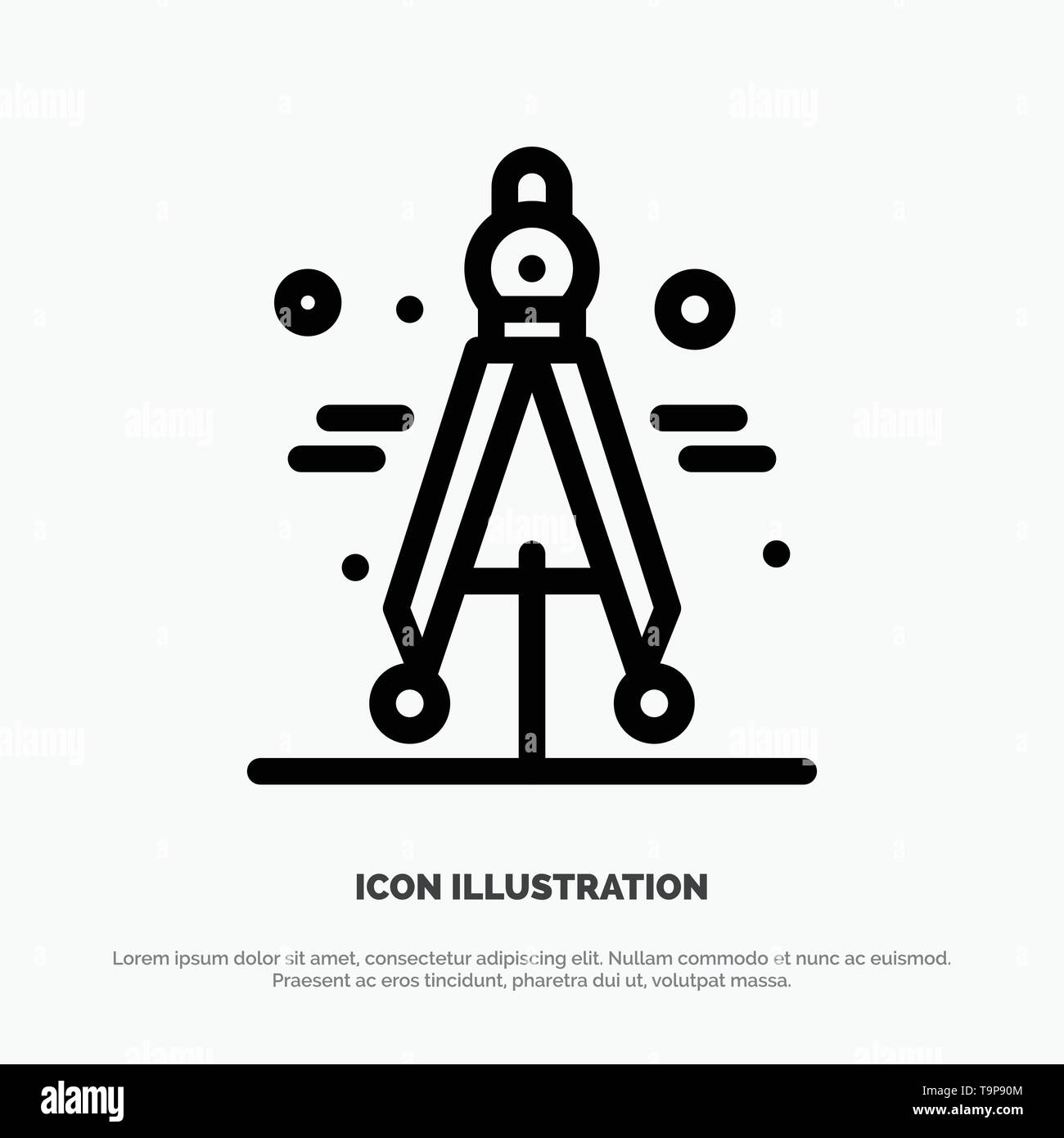 Compass, Divider, Science Line Icon Vector Stock Vector Image & Art Alamy